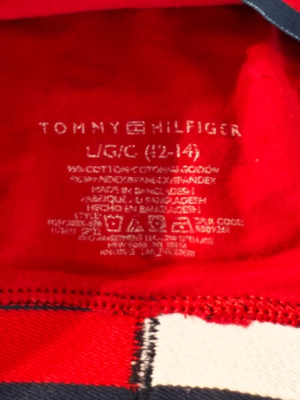 Tommy Hilfiger Girls 3 Pack Bralette Set Size L 12/14 Cotton Logo Band